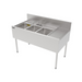 Perlick TSF48M3-DBR 72" 3 Compartment Sink w/ 14"L x 10"W Bowl, 9 1/4" Deep-cityfoodequipment.com