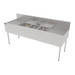 Perlick TSF72M3-DB 72" 3 Compartment Sink W/ 14"L X 10"W Bowl, 9 1/4" Deep-cityfoodequipment.com