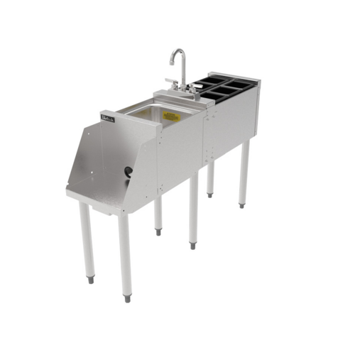 Perlick TSS12BS 12" Underbar Blender Recess Station W/ Dump Sink-cityfoodequipment.com