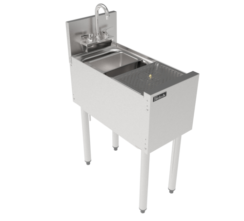 Perlick TSF12PS-SR-STK Commercial Prep Sink w/ 9 3/4"L x 10 1/2"W x 6"D Bowl, Gooseneck Faucet-cityfoodequipment.com