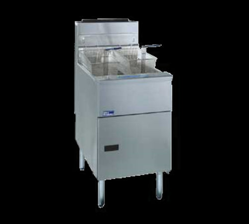 Pitco SG18-S Gas Fryer - (1) 90 lb Vat, Floor Model, Natural Gas-cityfoodequipment.com
