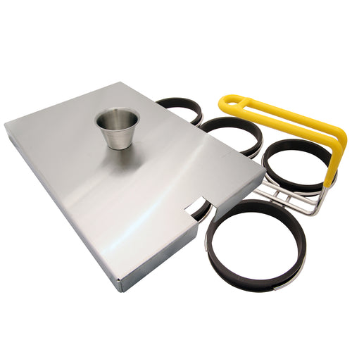 Prince Castle 122-043Y 3 3/4" Round In Line Egg Ring w/ Cover-cityfoodequipment.com