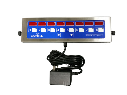 Prince Castle 740-T88H 8 Channel Multi-Display Horizontal Electric Timer, Bold LCD Readout-cityfoodequipment.com