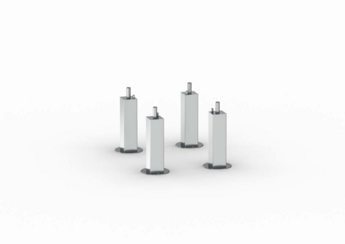 Rational 60.31.524 Feet Kit for 2-XS & 2-S, Stainless Steel-cityfoodequipment.com