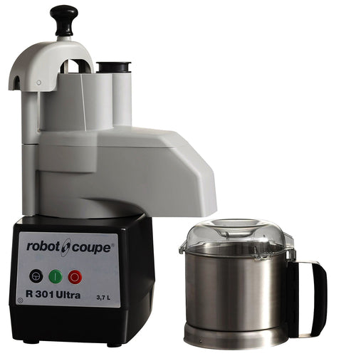 Robot Coupe R301U 1 Speed Continuous Feed Food Processor w/ Side Discharge & 3 qt Bowl, 120v-cityfoodequipment.com