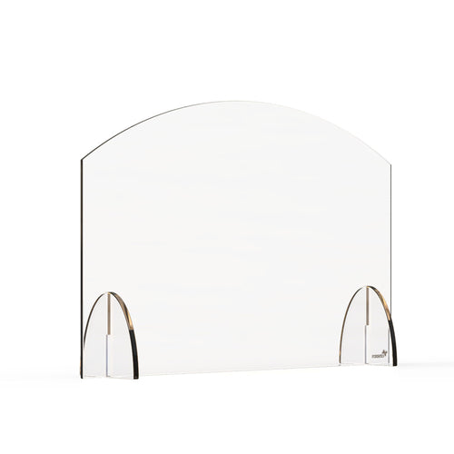 Rosseto Freestanding Safety Shield - 24"L x 15 1/2"H, Acrylic, Clear (AG001)-cityfoodequipment.com