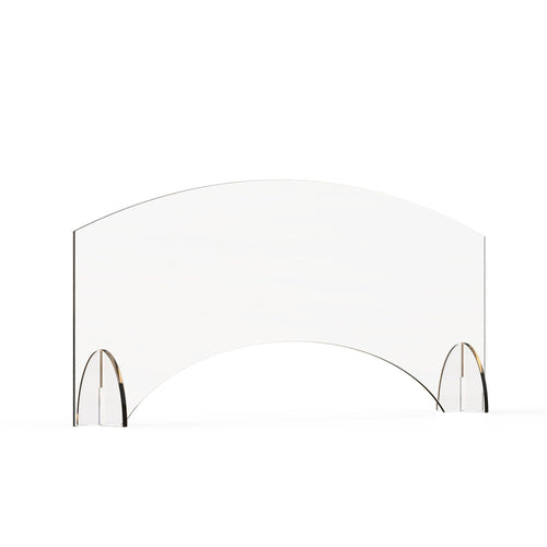 Rosseto Freestanding Safety Shield w/ Pass Thru Window - 36"L x 15 1/2"H, Acrylic, Clear (AG004)-cityfoodequipment.com