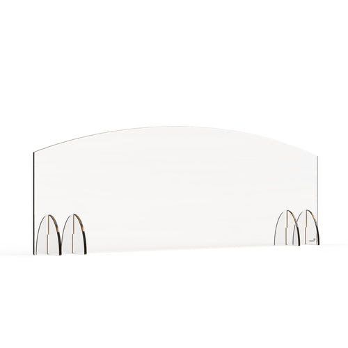Rosseto Freestanding Safety Shield - 48"L x 15 1/2"H, Acrylic, Clear (AG005)-cityfoodequipment.com