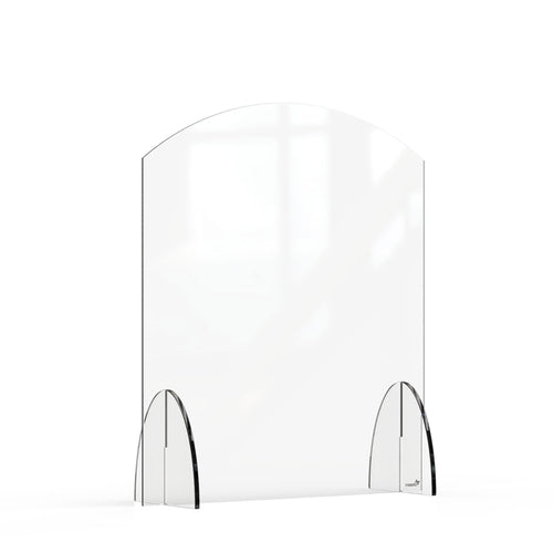 Rosseto Freestanding Safety Shield - 24"L x 28"H, Acrylic, Clear (AG007)-cityfoodequipment.com