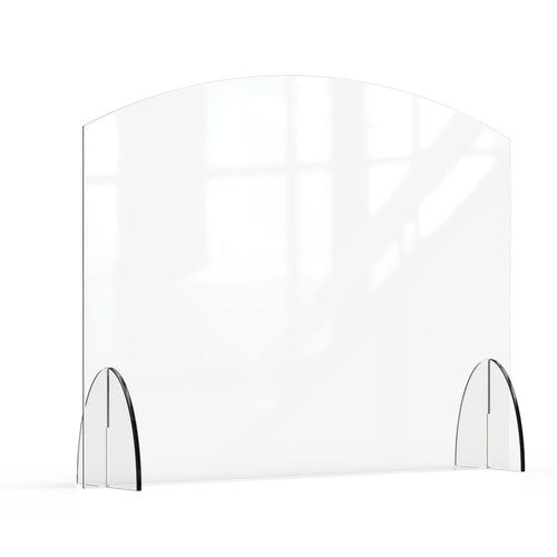 Rosseto Freestanding Safety Shield - 36"L x 28"H, Acrylic, Clear (AG009)-cityfoodequipment.com