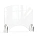 Rosseto Freestanding Safety Shield w/ Pass Thru Window - 36"L x 28"H, Acrylic, Clear (AG010)-cityfoodequipment.com