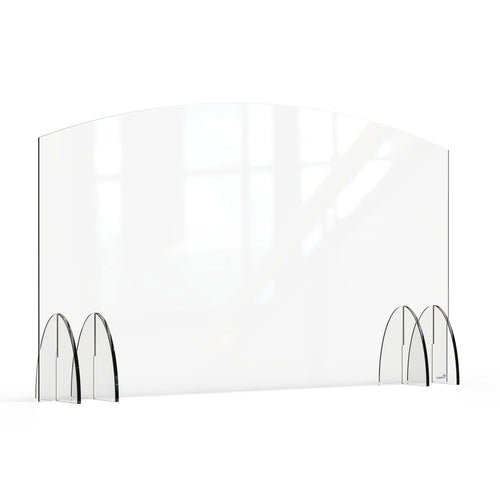 Rosseto Freestanding Safety Shield - 48"L x 28"H, Acrylic, Clear (AG011)-cityfoodequipment.com