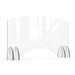 Rosseto Freestanding Safety Shield w/ Pass Thru Window - 48"L x 28"H, Acrylic, Clear (AG012)-cityfoodequipment.com