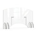 Rosseto Freestanding Safety Shield w/ Pass Thru Door - 48"L x 28"H, Acrylic, Clear (AG013)-cityfoodequipment.com