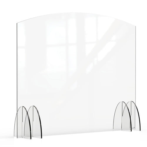 Rosseto Freestanding Safety Shield - 48"L x 40"H, Acrylic, Clear (AG018)-cityfoodequipment.com