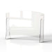 Rosseto Freestanding Sneeze Guard w/ Adjustable Pass Thru - 36"L x 10"W x 33 1/2"H, Acrylic, Clear (AG023)-cityfoodequipment.com
