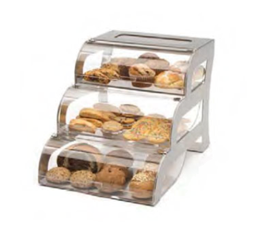 Rosseto 3 Drawer Bakery Stand - 15 1/4x23 1/4x15 1/2" Acrylic/stainless (BK010)-cityfoodequipment.com