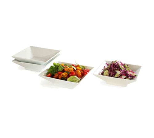 Rosseto 39-Oz Square Bowl - Porcelain, White (CP002)-cityfoodequipment.com