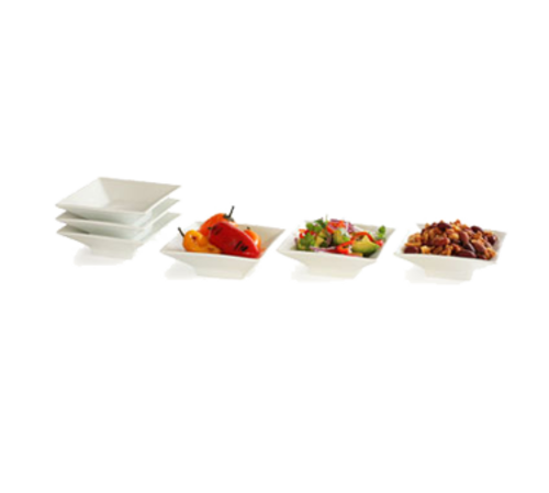 Rosseto 4 1/2" Square Porcelain Bowl - White (CP003)-cityfoodequipment.com