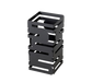 Rosseto Multi-Level Square Display Riser - 6x6x12" Black (D620RB)-cityfoodequipment.com