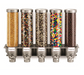 Rosseto Wall-Mount Dry Food Dispenser, (5) 1 3/10 gal Hoppers (EZ527)-cityfoodequipment.com