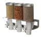 Rosseto Wall-Mount Dry Food Dispenser, (3) 2 1/2 Liter Hoppers (EZ533)-cityfoodequipment.com
