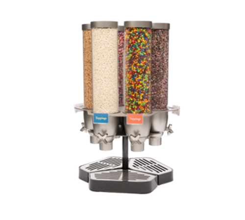 Rosseto Countertop Dry Food Dispenser, (6) 1 3/10 Gal Hoppers (EZ563)-cityfoodequipment.com