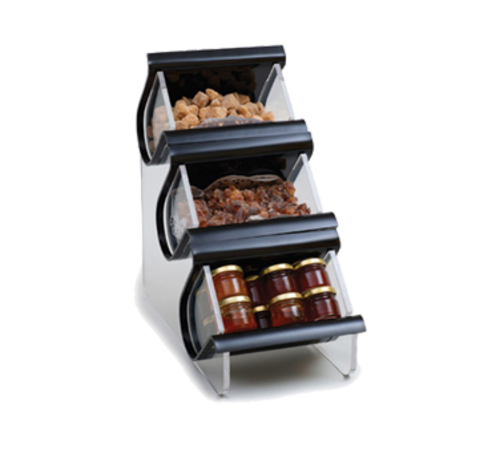 Rosseto Condiment Organizer W/ (3) Bins - Black (EZO715)-cityfoodequipment.com