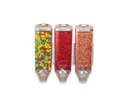 Rosseto Wall-Mount Dry Food Dispenser, (3) 1 Gal Hoppers (EZP2906)-cityfoodequipment.com