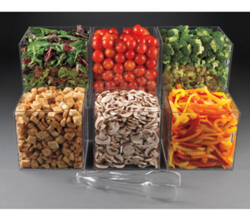 Rosseto 3 Piece Cubisers Set - 2 Cubes, 1 Riser, Acrylic, Clear (FBDC091)-cityfoodequipment.com