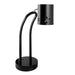 Rosseto 1 Bulb Heat Lamp W/ Flexible Arm - Matte Black Metal, 110/250v/1ph (HL018)-cityfoodequipment.com