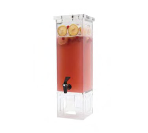 Rosseto 2 Gal Beverage Dispenser W/ Ice Basket - Plastic Container, Clear Base (LD111)-cityfoodequipment.com