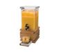 Rosseto 1 Gal Beverage Dispenser W/ Ice Basket - Plastic Container, Bamboo Base (LD116)-cityfoodequipment.com