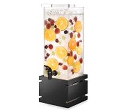 Rosseto 2 Gal Beverage Dispenser W/ Ice Basket - Plastic Container, Black Base (LD121)-cityfoodequipment.com