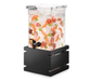 Rosseto 1 Gal Beverage Dispenser W/ Ice Basket - Plastic Container, Black Base (LD122)-cityfoodequipment.com