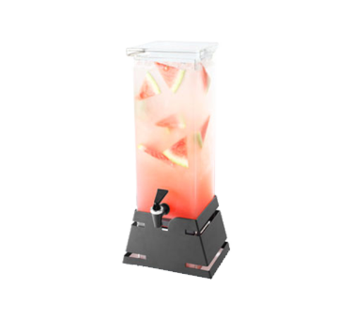 Rosseto 2 Gal Beverage Dispenser W/ Ice Basket - Plastic Container, Black Base (LD144)-cityfoodequipment.com