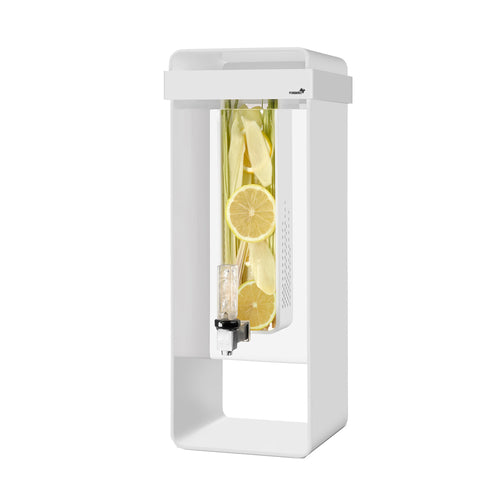 Rosseto 3 gal Beverage Dispenser w/ Infuser - Plastic Container, White Base (LD150)-cityfoodequipment.com