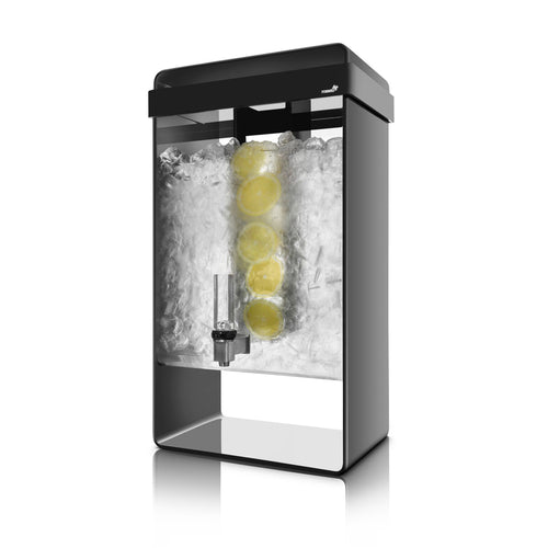 Rosseto 5 Gal Beverage Dispenser W/ Infuser - Plastic Container, Black Base (LD156)-cityfoodequipment.com