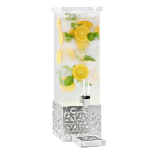 Rosseto 2 Gal Beverage Dispenser - Plastic Container, Stainless Base (LD161)-cityfoodequipment.com
