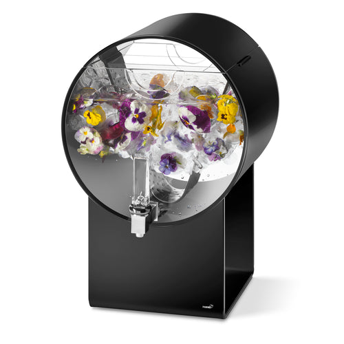 Rosseto 3 Gal Beverage Dispenser W/ Infuser - Plastic Container, Black Base (LD181)-cityfoodequipment.com