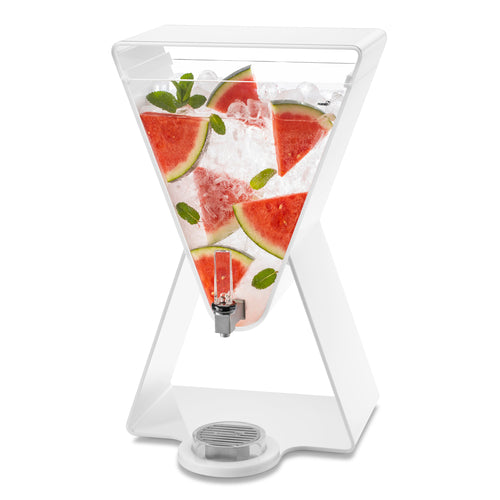 Rosseto 3 Gal Beverage Dispenser - Plastic Container, White Base (LD184)-cityfoodequipment.com