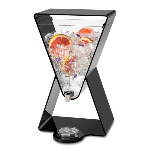 Rosseto 3 Gal Beverage Dispenser - Plastic Container, Black Base (LD185)-cityfoodequipment.com