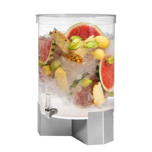 Rosseto 14 Gal Beverage Dispenser - Plastic Container, Stainless Base (LD190)-cityfoodequipment.com