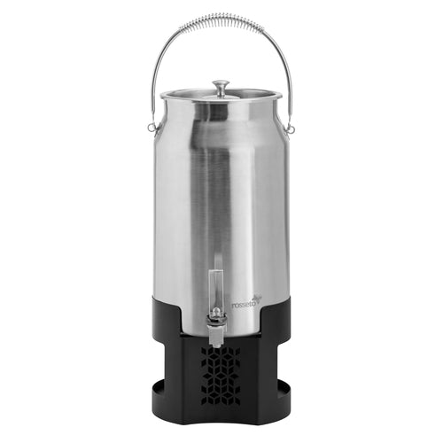Rosseto 3 Gal Milk Urn W/ Ice Basket, Brushed Stainless/black Matte Base (LD204)-cityfoodequipment.com