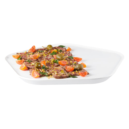 Rosseto 12 1/4" X 12 1/4" Polygon Forme' Tray - Melamine, White (MEL022)-cityfoodequipment.com