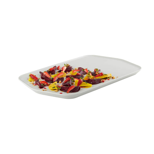 Rosseto 20 5/16 x 12 5/16" Rectangular Forme Tray - Melamine, White (MEL024)-cityfoodequipment.com