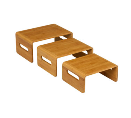 Rosseto Multi-Level Riser Set - Natural Bamboo (SB101)-cityfoodequipment.com