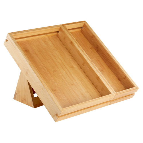 Rosseto Natur® 3 Piece Tray & Stand Set, Bamboo (SB111)-cityfoodequipment.com