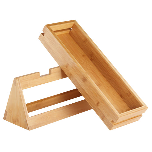 Rosseto 3 Section Display Tray - Bamboo W/ Natural Finish (SB113)-cityfoodequipment.com