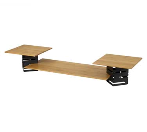 Rosseto 5 Piece Multi-Level Riser Set - Bamboo/Black (SK003)-cityfoodequipment.com
